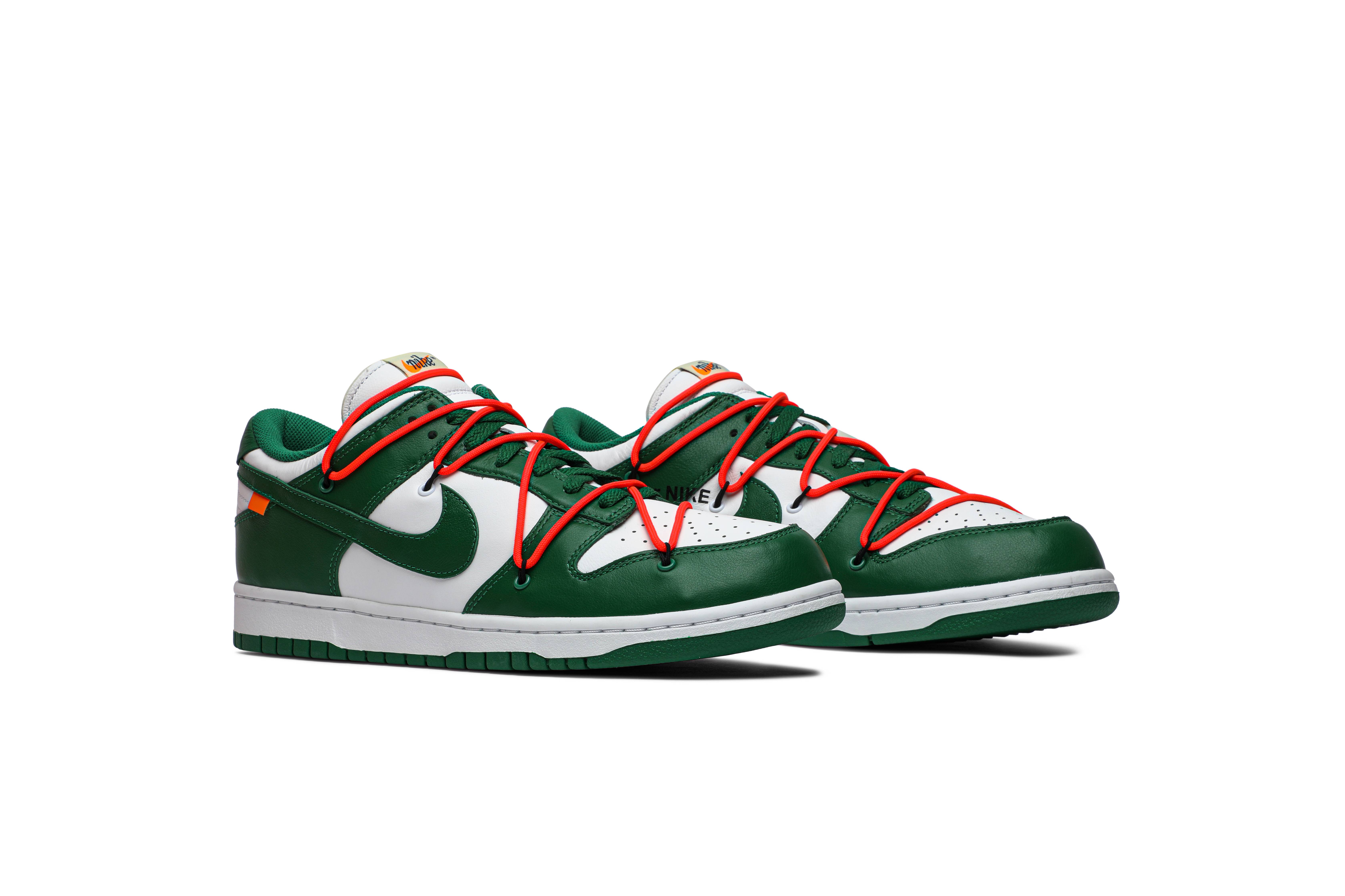 off white pine green dunk low