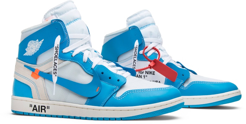 Off‑White unc off white 1s x Air Jordan 1 Retro High OG 'UNC' [also worn by Russel