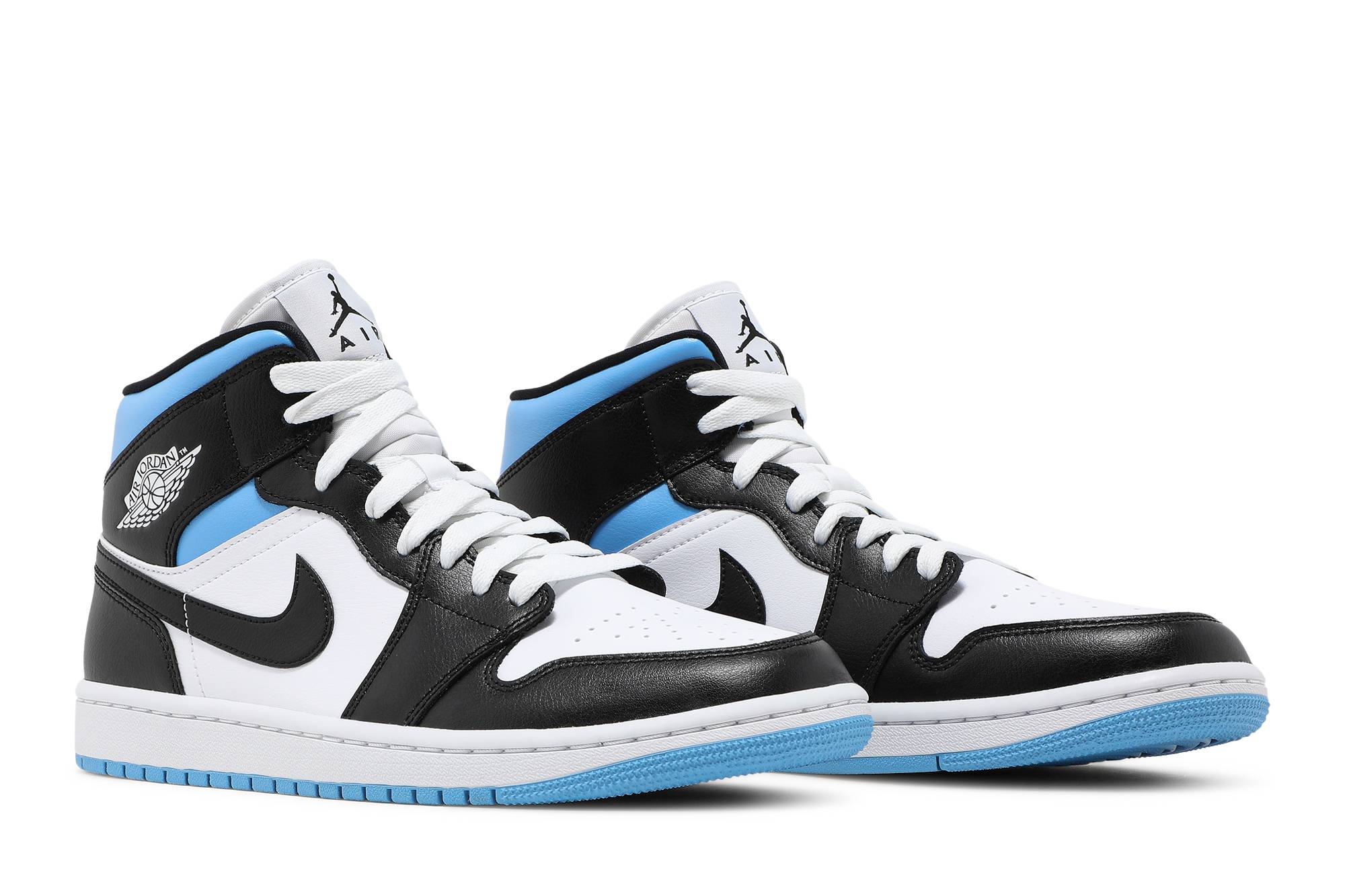 air jordan 1 mid black university blue