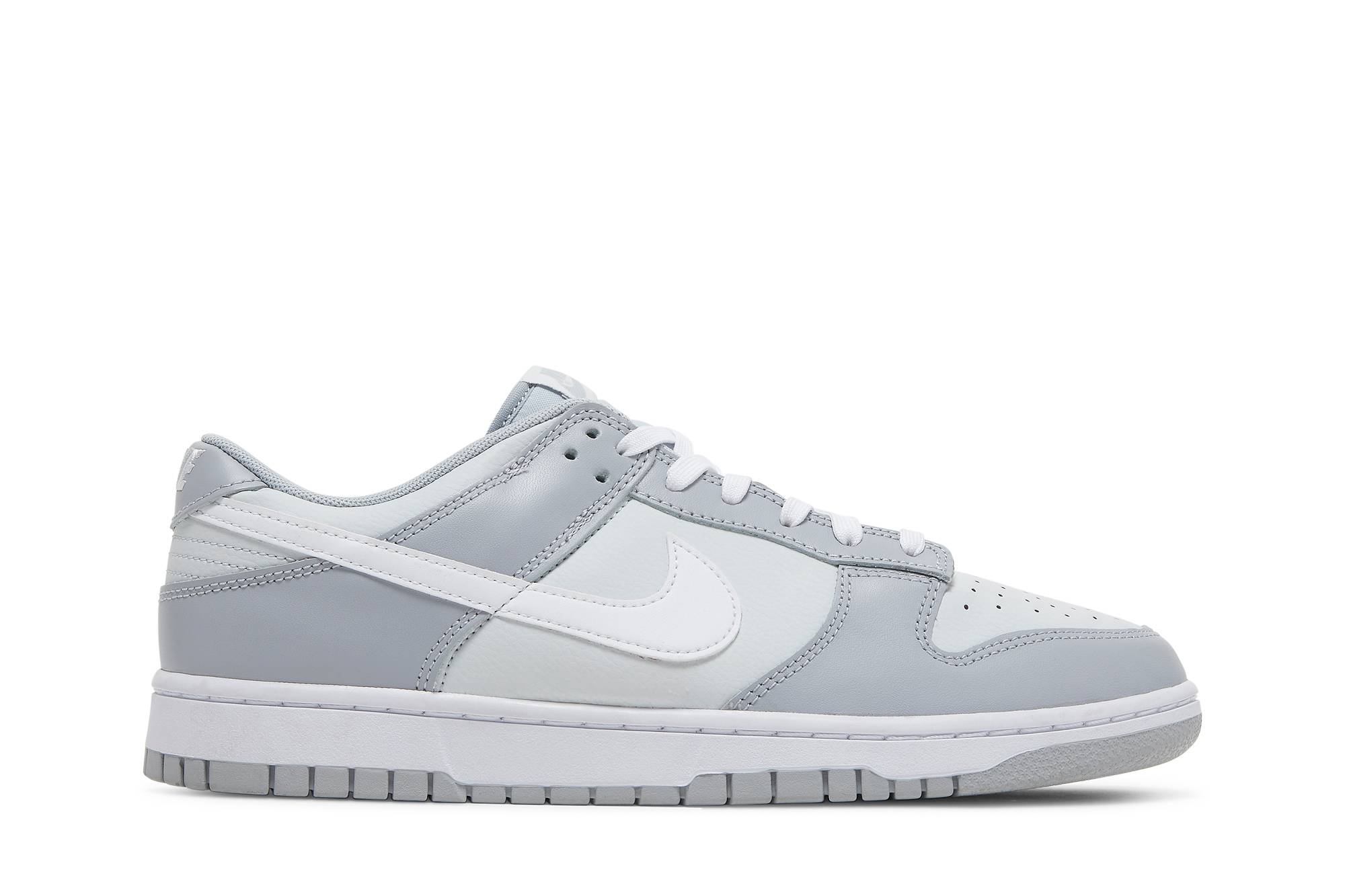 dunk low gray and white