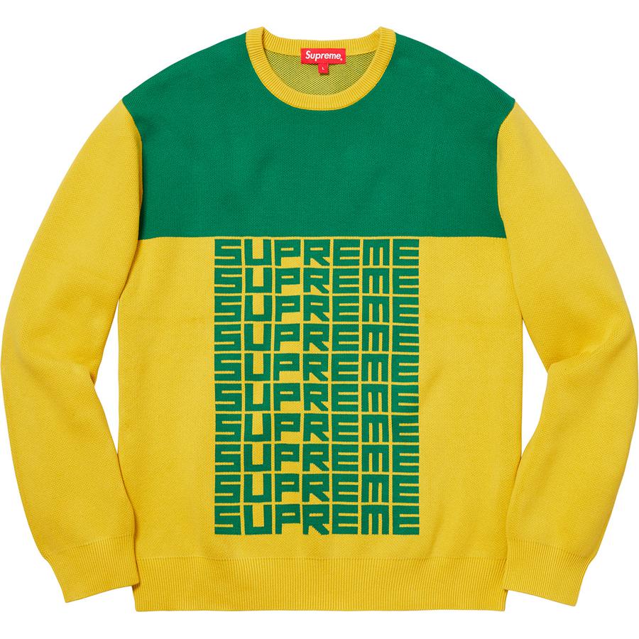 supreme repeat logo sweater