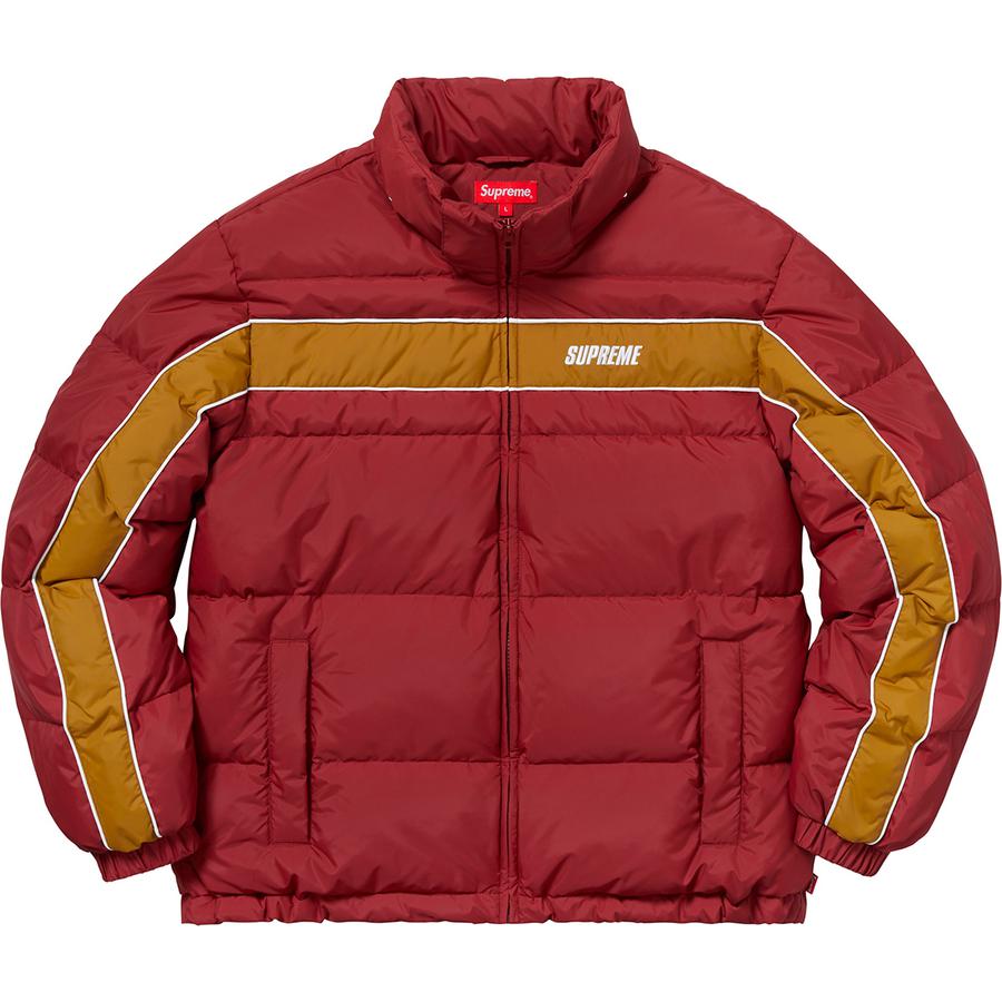 supreme stripe panel down jacket